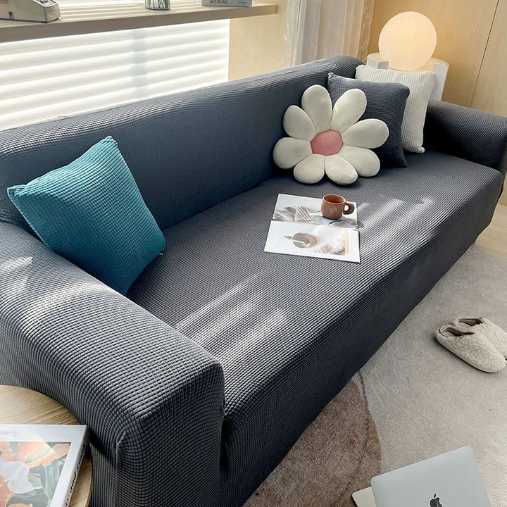 Housse de Sofa Texturée Étirée Protecteur de Sofa Non-Glissant