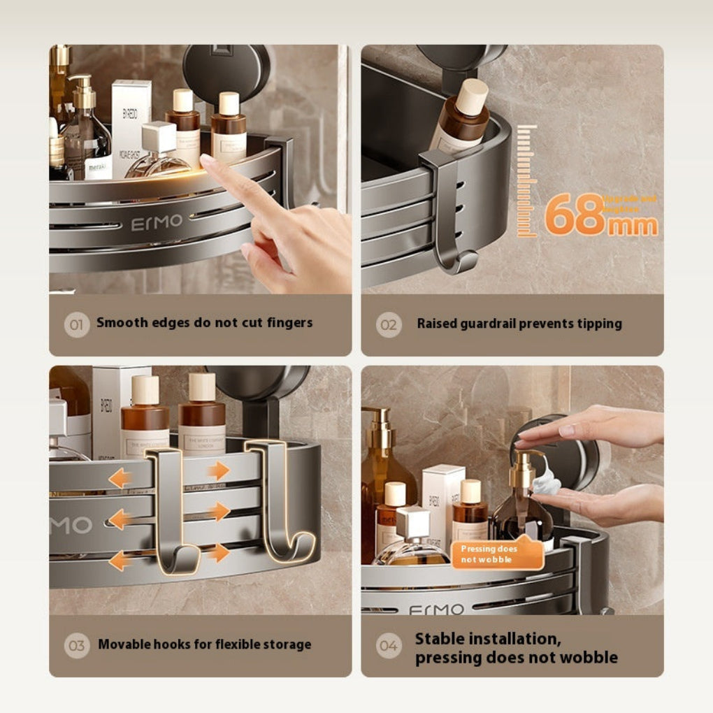 Étagère de bain sans perçage Triangle Toilettes