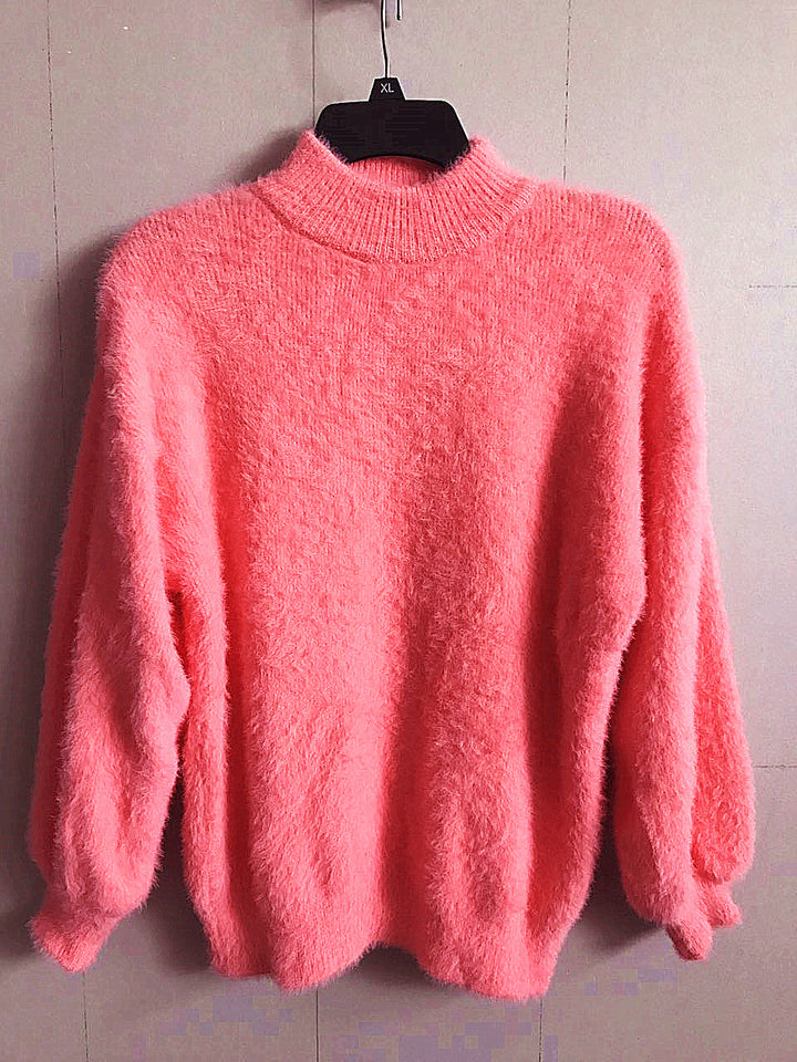 Pull Col Roulé en Mohair