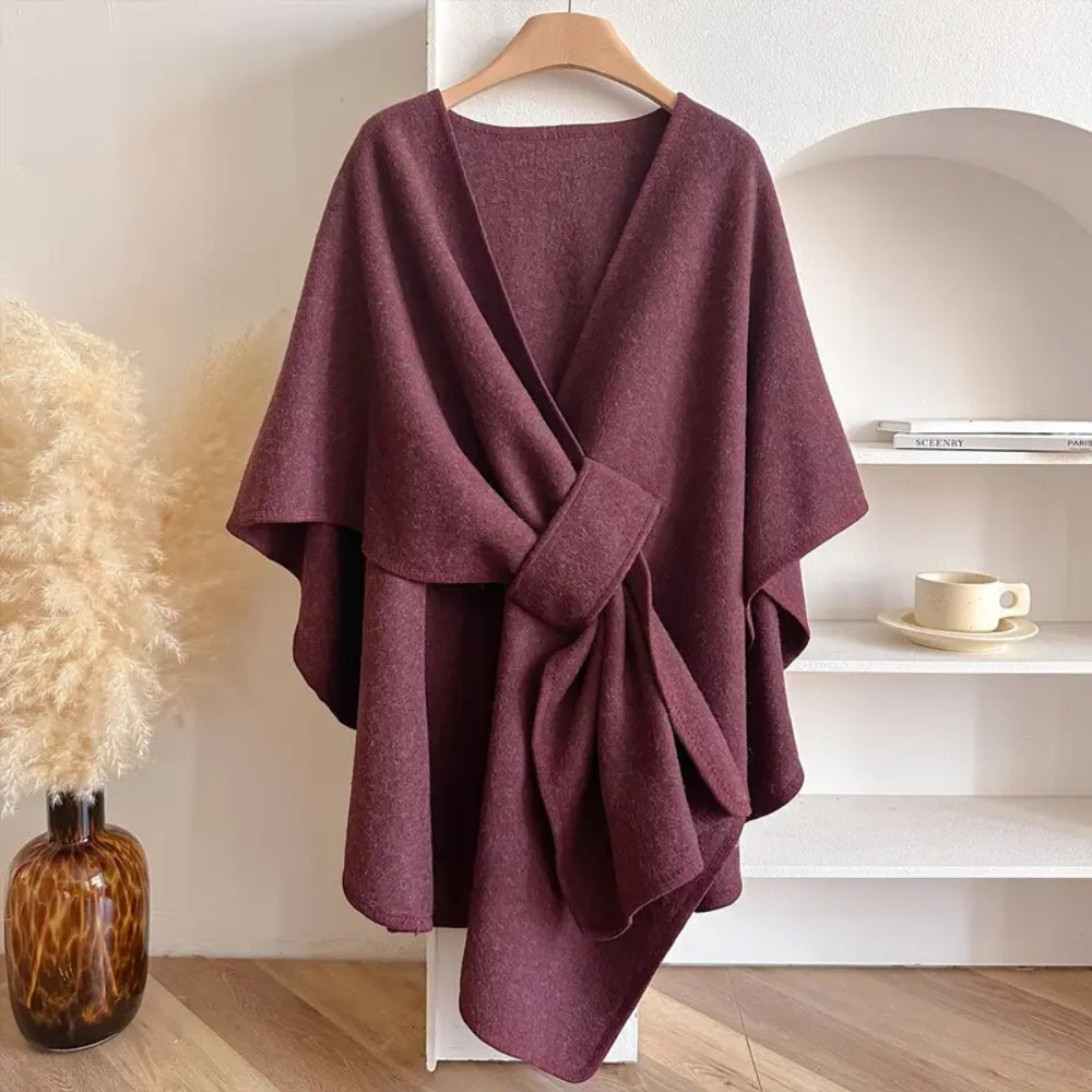 Manteau Luxueux à Col Châle résistant au vent pour Femme