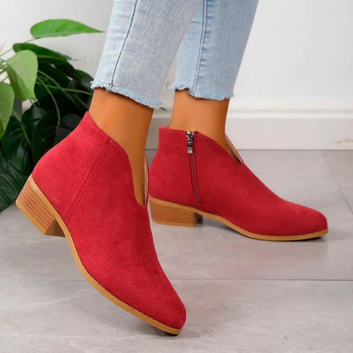 Bottes Cheville Suede Chic pour Femme