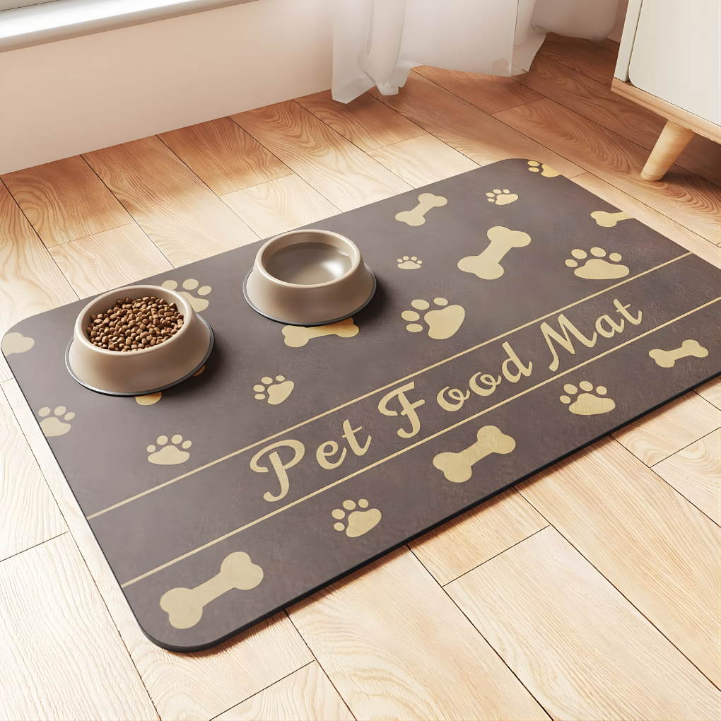 Tapis de Nourriture pour Animaux - Tapis Absorbant pour Bol de Nourriture et d'Eau