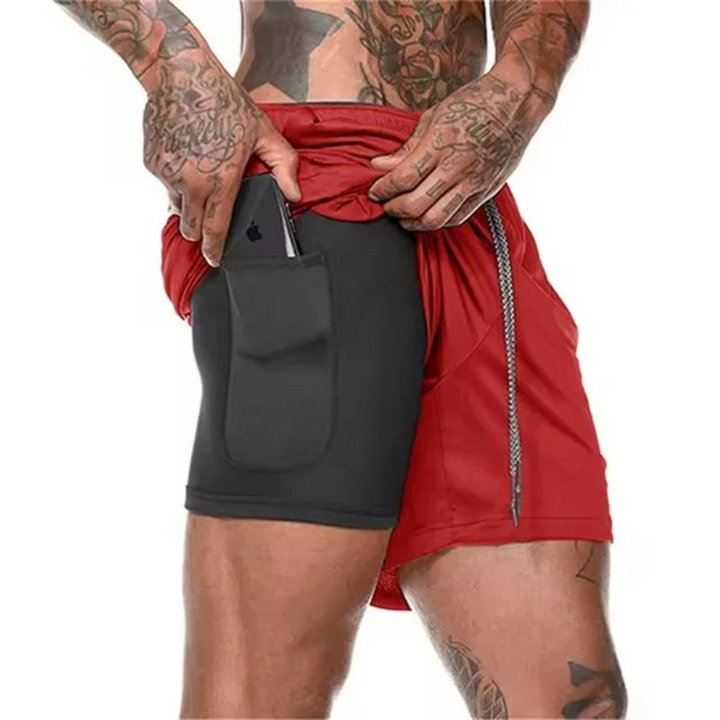 Shorts de sport 2-en-1 pour hommes – Conçus pour la performance et le confort