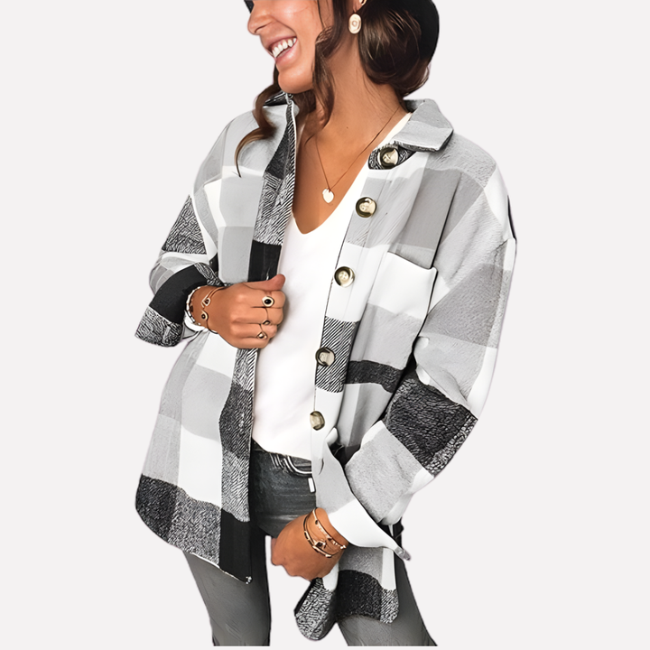 Veste à carreaux pour femmes