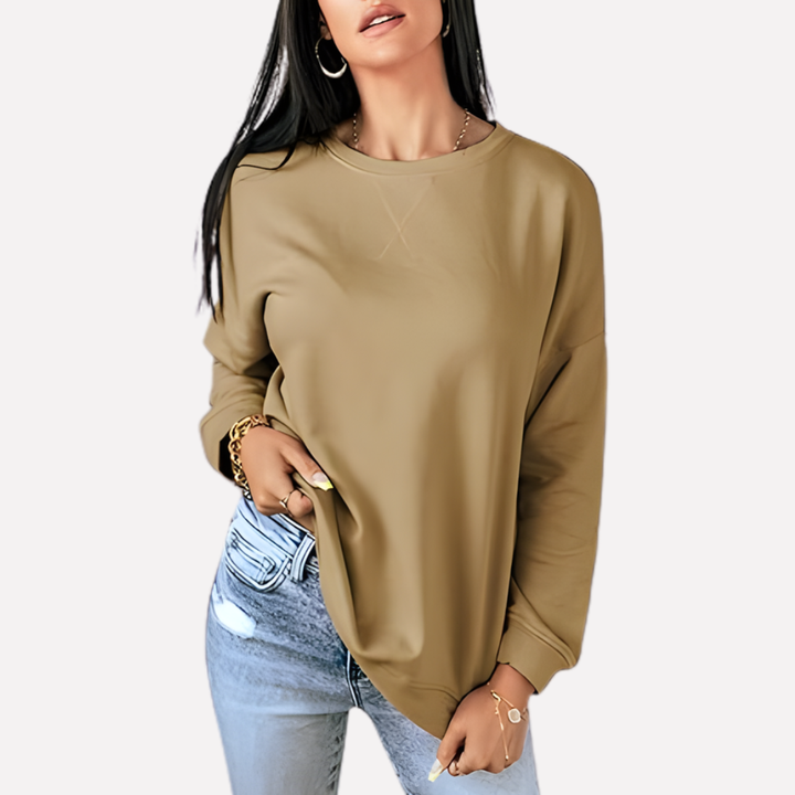 Sweat-shirt à col rond pour femmes