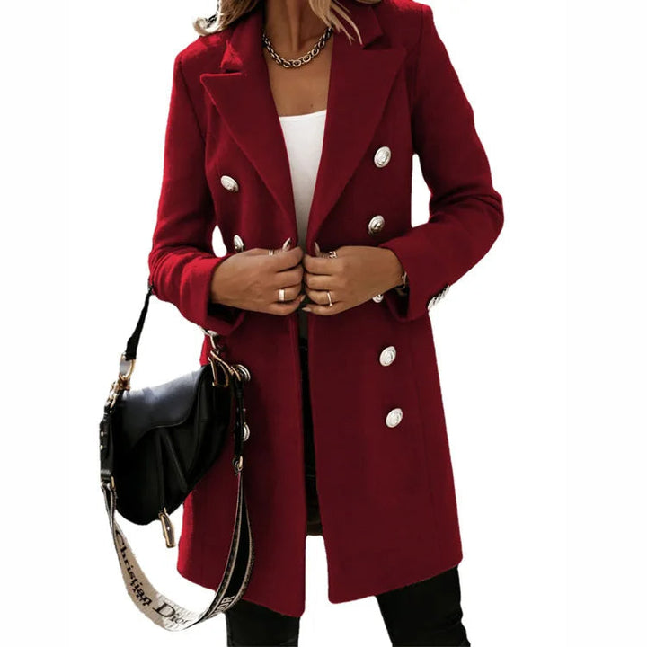 Manteau Long en Laine Élégant pour Femmes