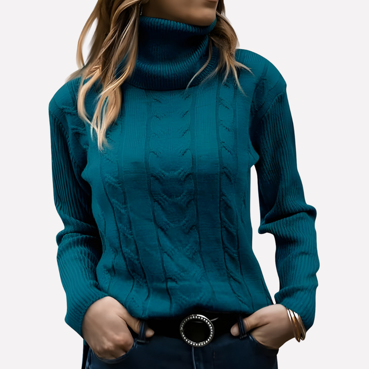 Pull-over Col Roulé Femme – Style Décontracté Quotidien