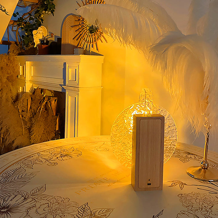 Lampe relaxante avec vagues océaniques colorées