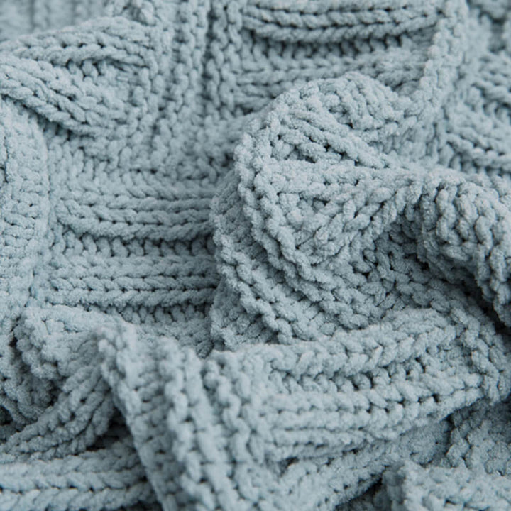 ChaleureuxCocoon - Couverture en Tricot Double Couche Épais et Doux