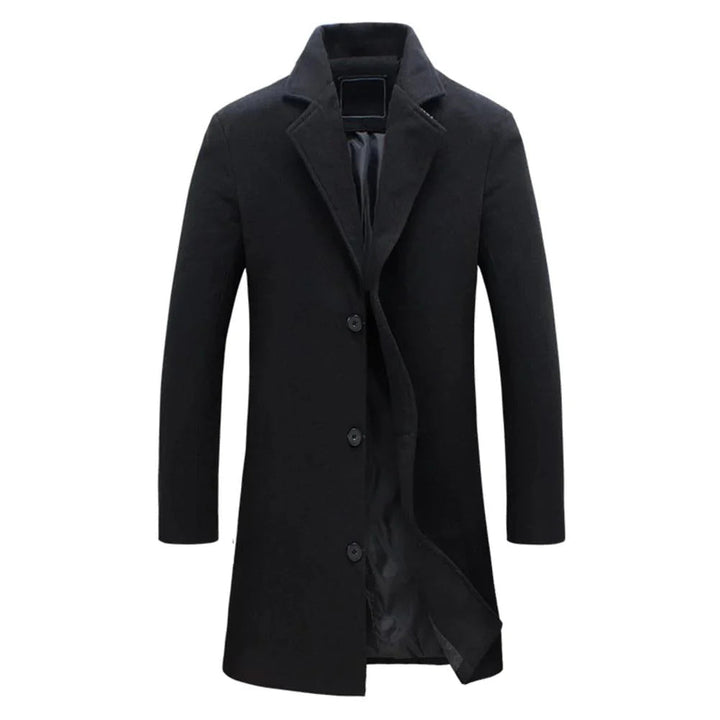 Manteau d'hiver long pour homme avec revers