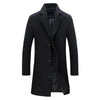 Manteau d'hiver long pour homme avec revers