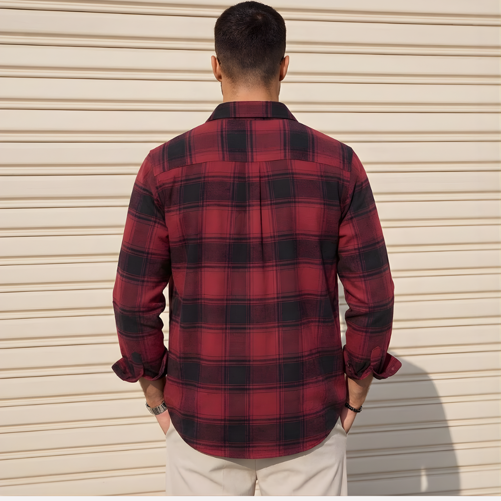 Chemise Flanelle Carree pour Homme