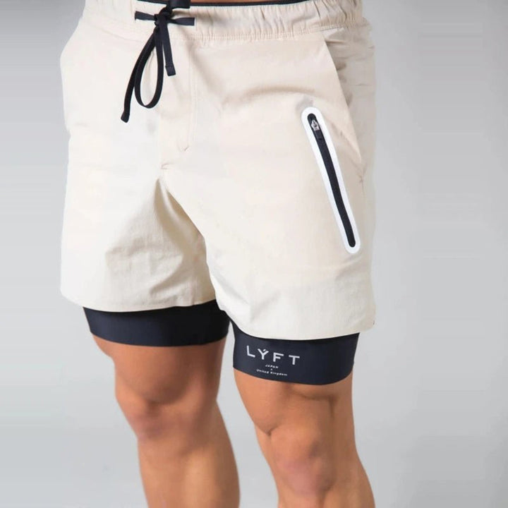 2-en-1 Shorts de Sport et d'Entraînement pour Hommes