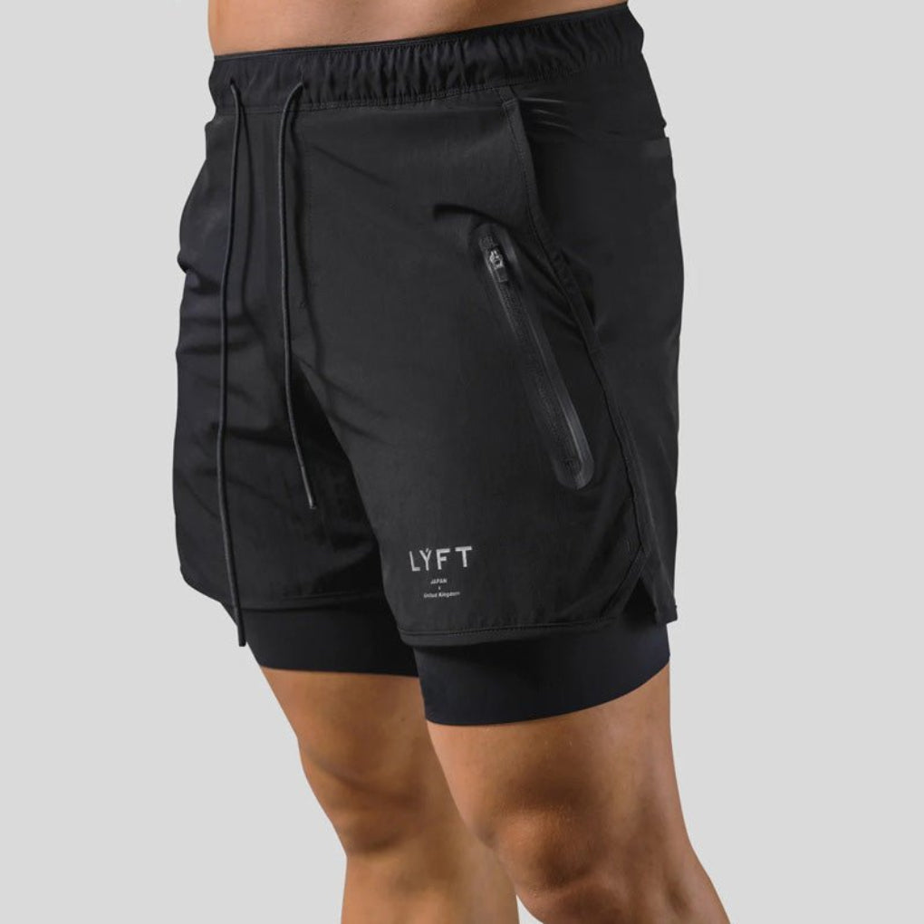 2-en-1 Shorts de Sport et d'Entraînement pour Hommes