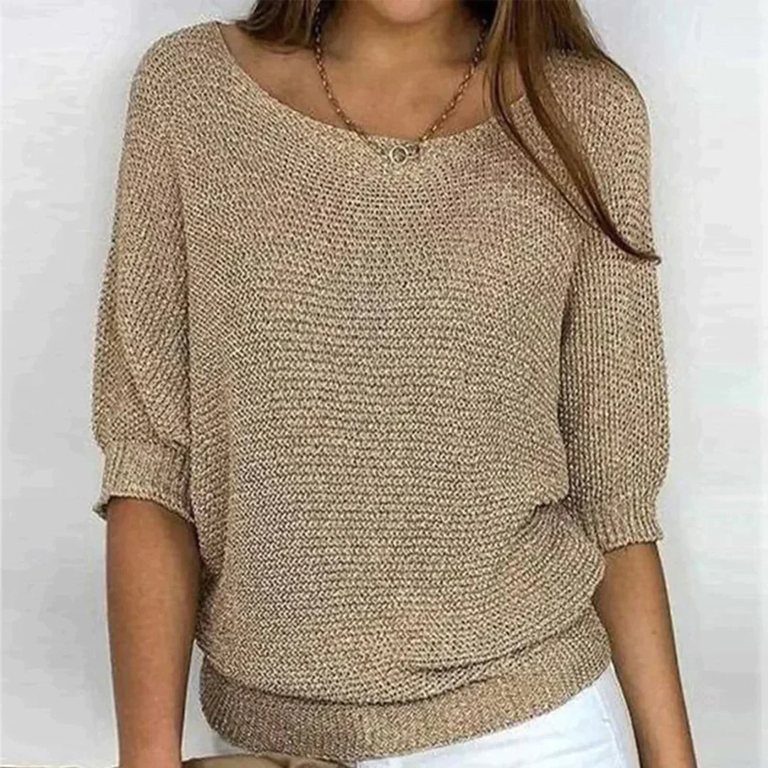 Pull Oversize Femme Casual Solide Simplicité Confortable pour Style Quotidien sans Effort