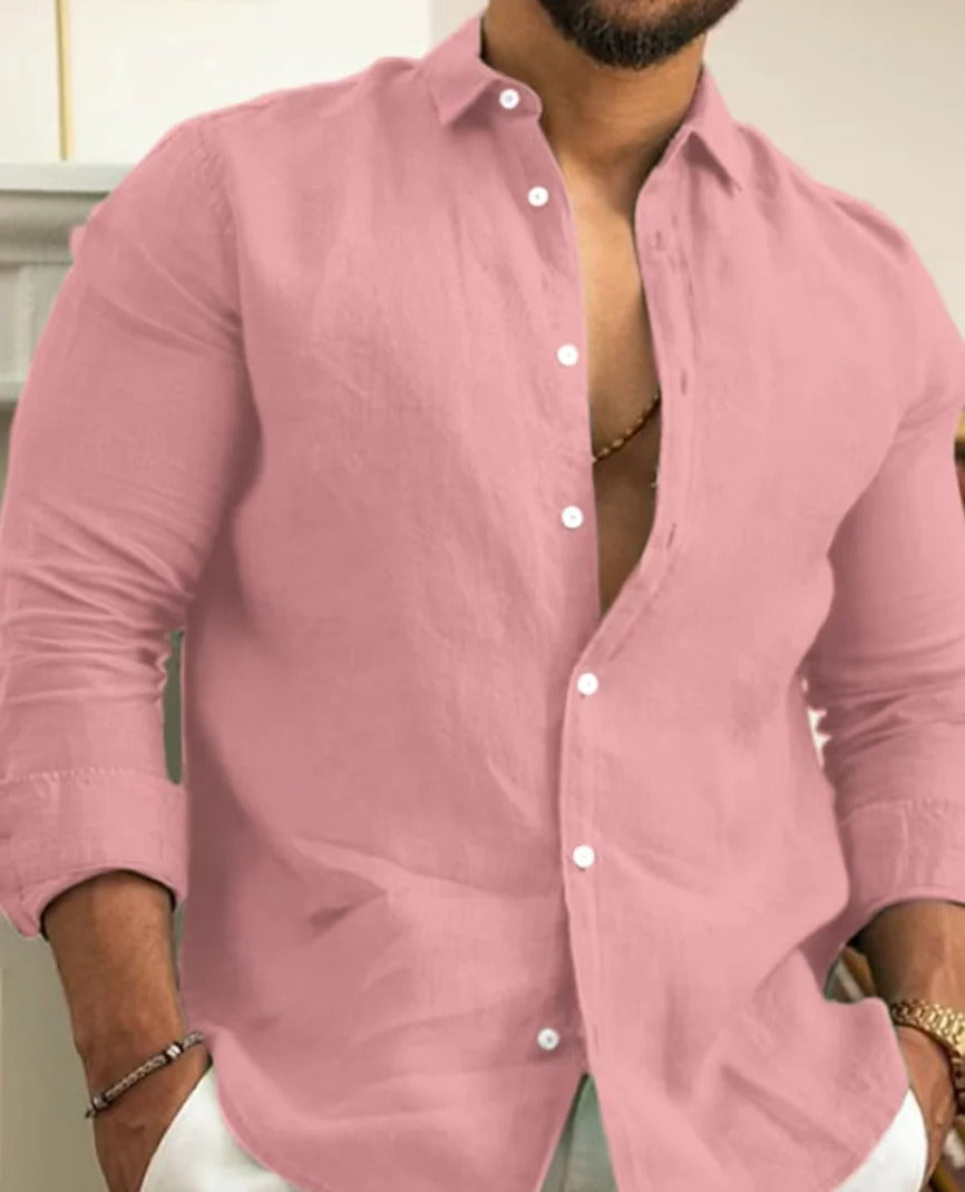 Chemise en lin pour homme – Confort intemporel pour les jours chauds