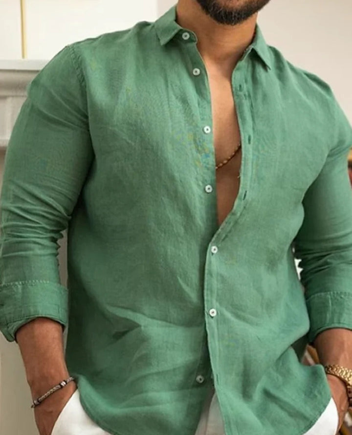 Chemise en lin pour homme – Confort intemporel pour les jours chauds