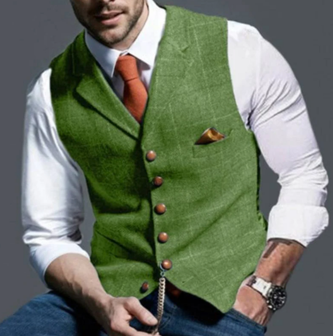 Gilet Vintage pour Homme – Style Classique avec Touche Moderne