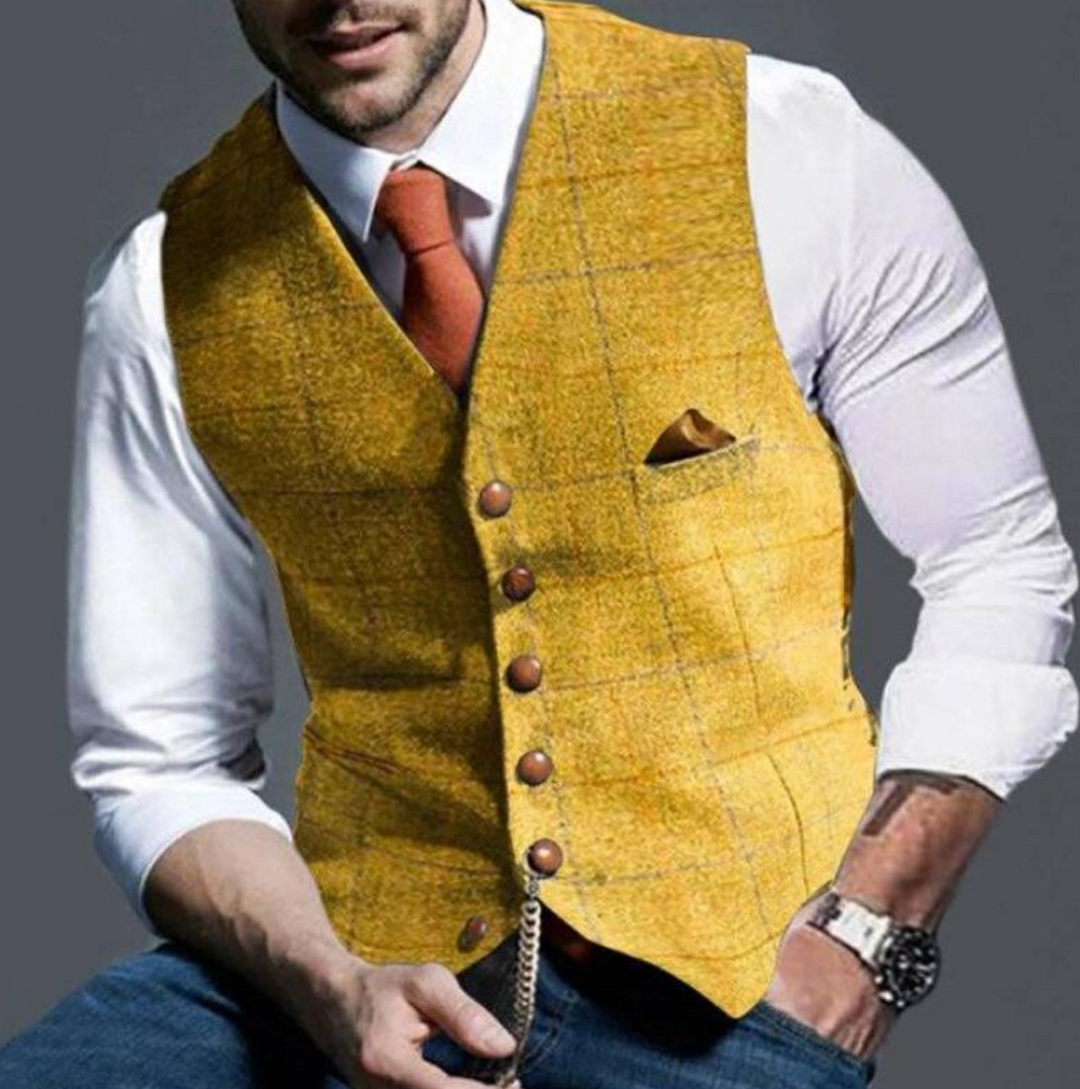 Gilet Vintage pour Homme – Style Classique avec Touche Moderne