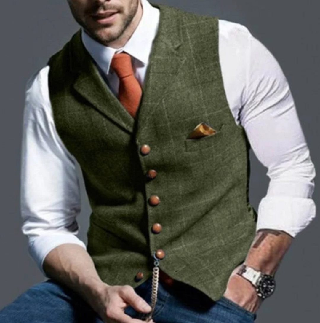 Gilet Vintage pour Homme – Style Classique avec Touche Moderne
