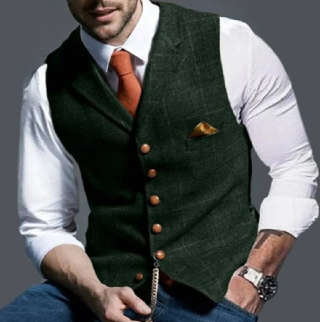 Gilet Vintage pour Homme – Style Classique avec Touche Moderne