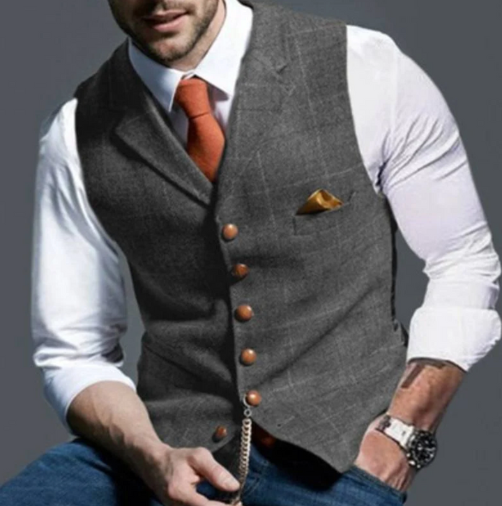 Gilet Vintage pour Homme – Style Classique avec Touche Moderne