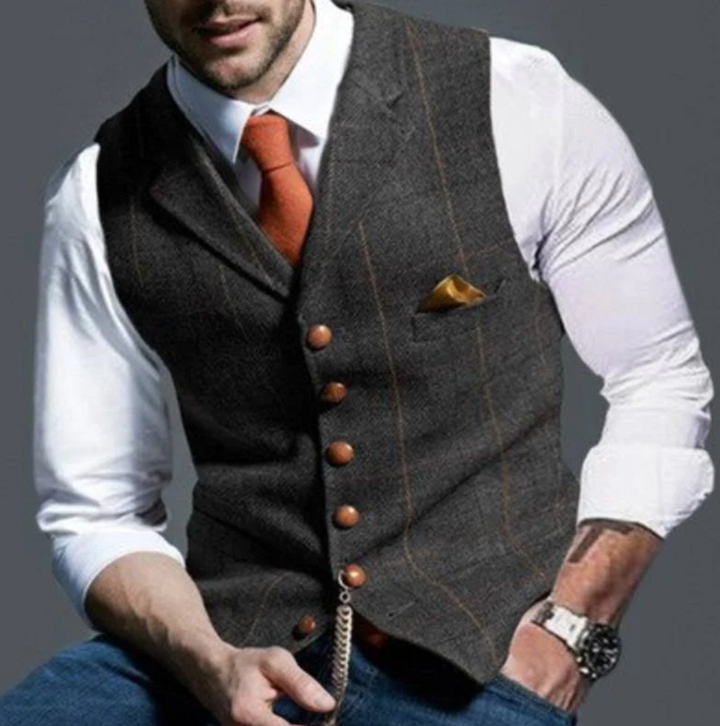 Gilet Vintage pour Homme – Style Classique avec Touche Moderne