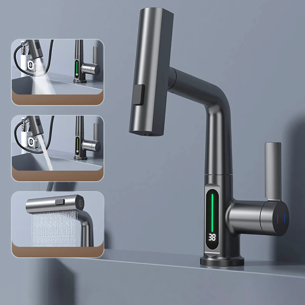 Robinet LED Flexible pour Cuisine & Salle de Bain