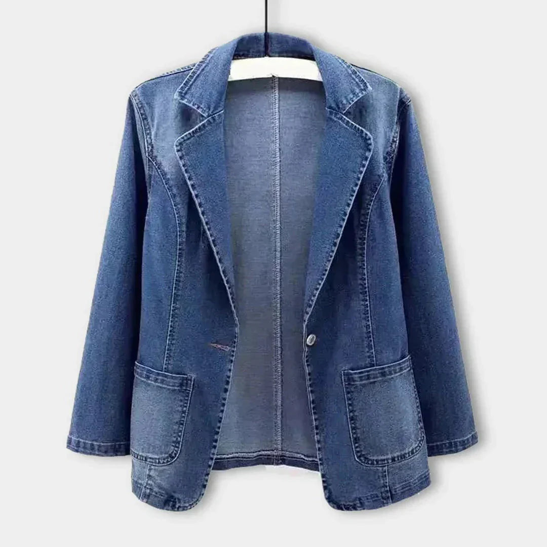 UrbanEdge – Blazer en Denim avec Coupe Classique