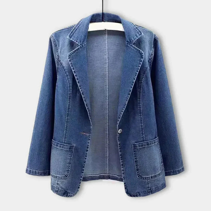 UrbanEdge – Blazer en Denim avec Coupe Classique