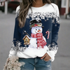 Sweatshirt Femme Impression Flocon de Neige Xmas
