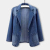 Blazer en Denim Chic pour Femmes