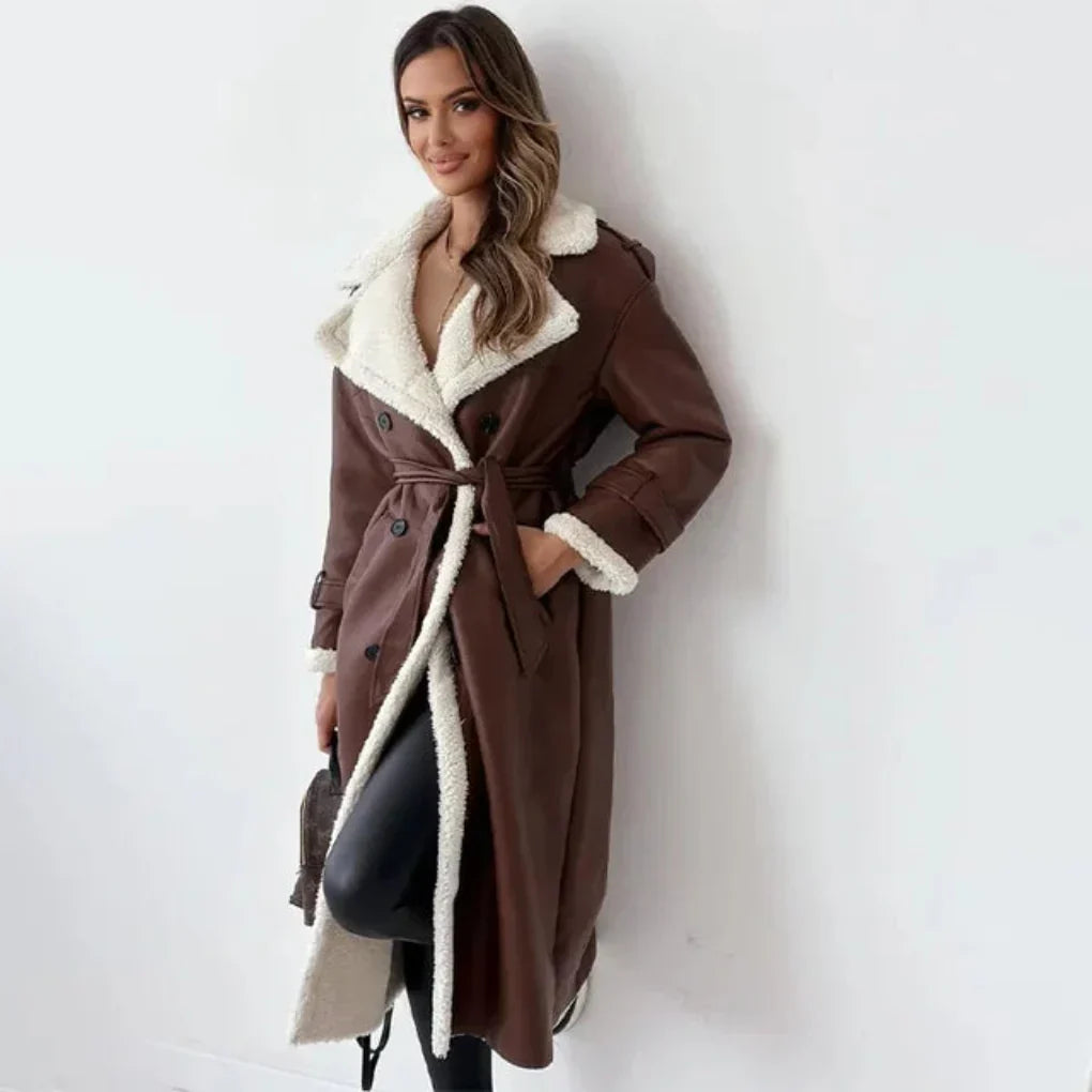 Manteau Long Femme Bouton