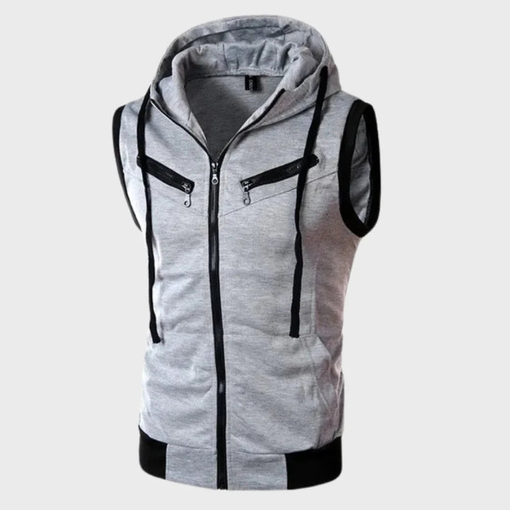 Gilet sans manches à capuche pour hommes