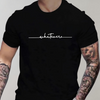T-shirt casual pour homme avec col rond et impression minimaliste