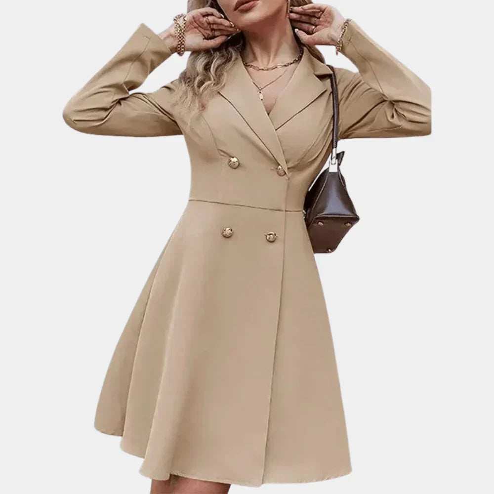 FrostElegance – Manteau Hiver A-Ligne pour Femmes