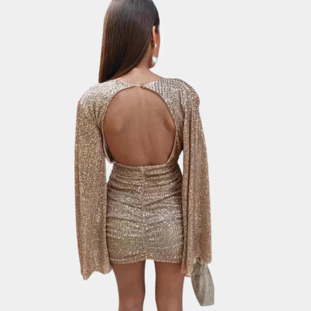 Robe Glamour avec Détails Scintillants
