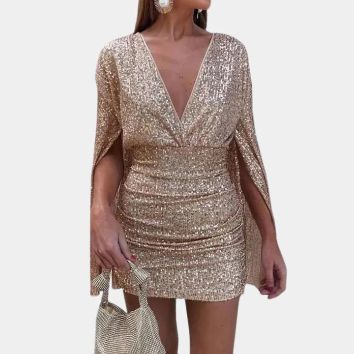 Robe Glamour avec Détails Scintillants
