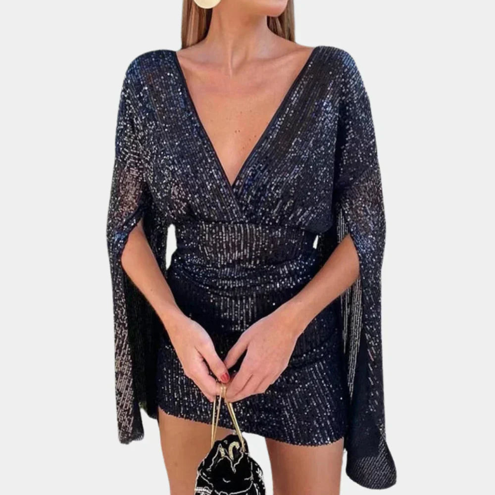 Robe Glamour avec Détails Scintillants