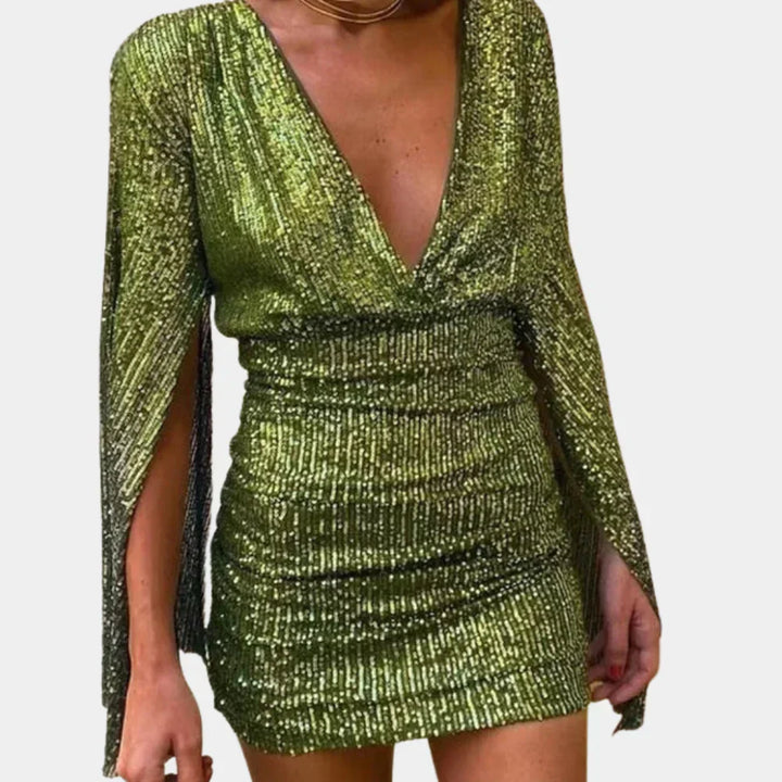 Robe Glamour avec Détails Scintillants
