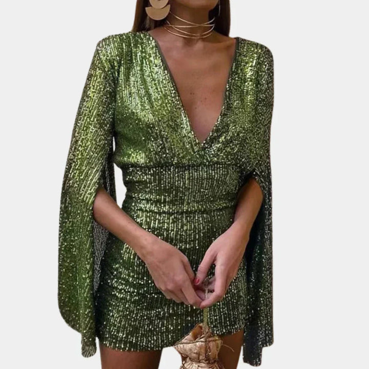 Robe Glamour avec Détails Scintillants