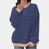 T-shirt long manches rayé oversize pour femmes