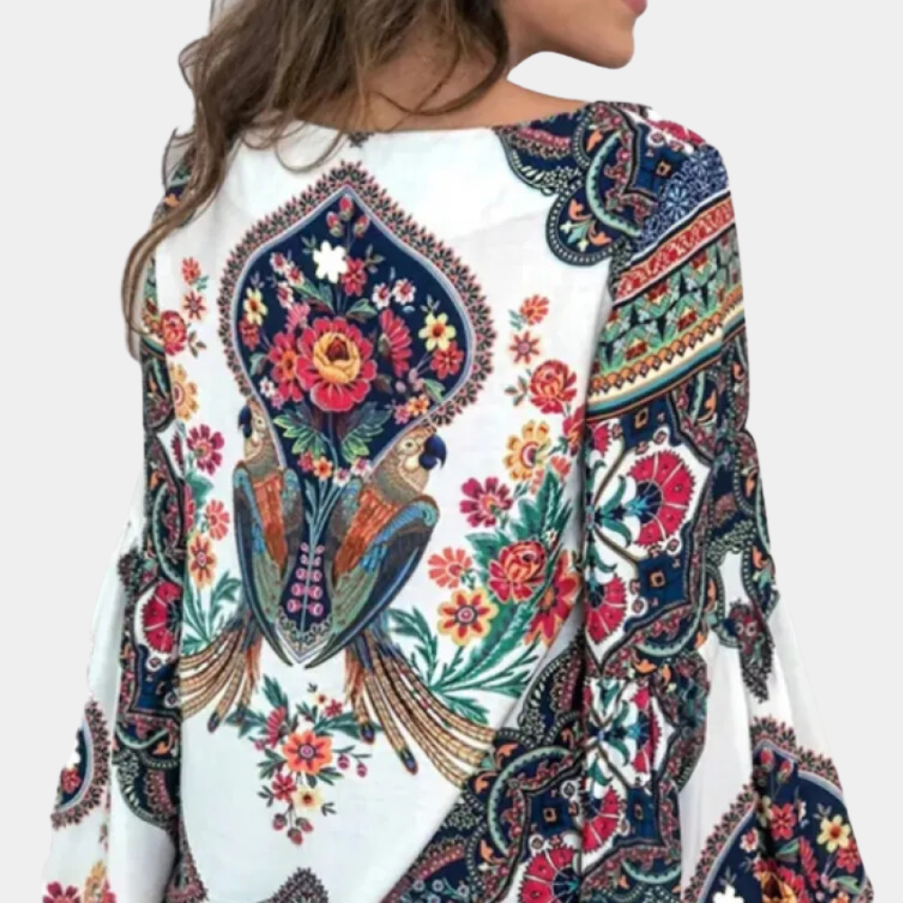 Blouse Florale Légère pour Femme – Élégance Aérée pour Jours Chauds