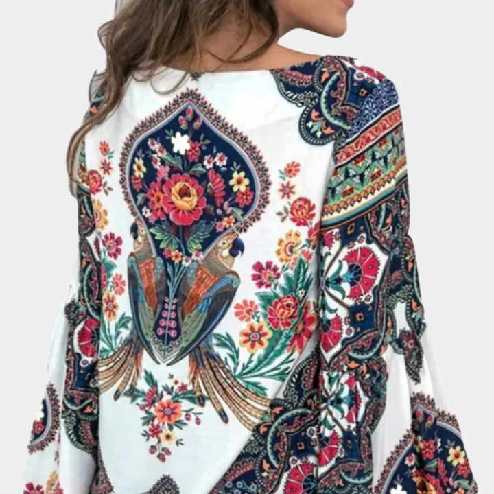 Blouse Florale Légère pour Femme – Élégance Aérée pour Jours Chauds