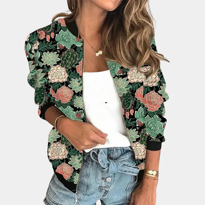 Veste Imprimée Tendance avec Design Floral