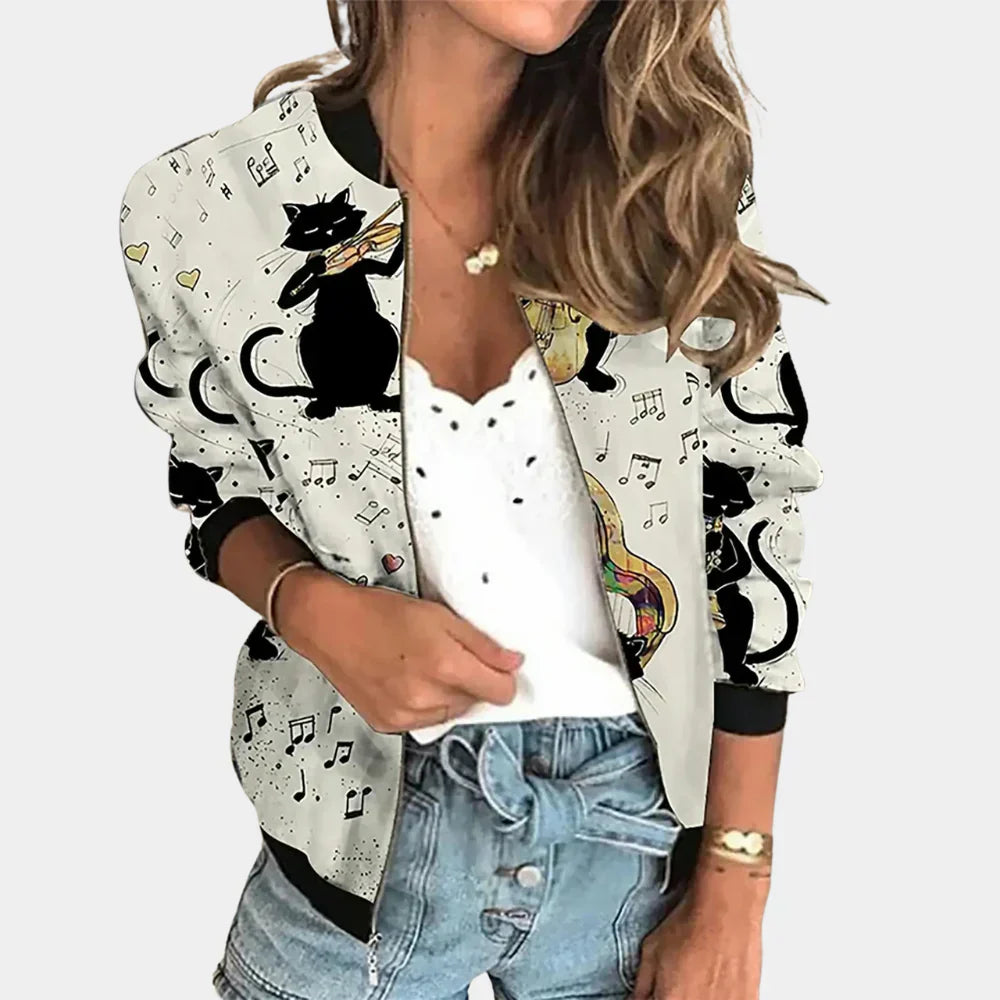 Veste Imprimée Tendance avec Design Floral