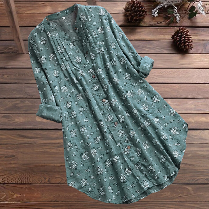 Caterina | Blouse féminine florale - manches longues