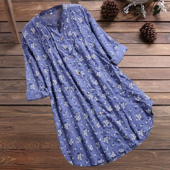 Caterina | Blouse féminine florale - manches longues