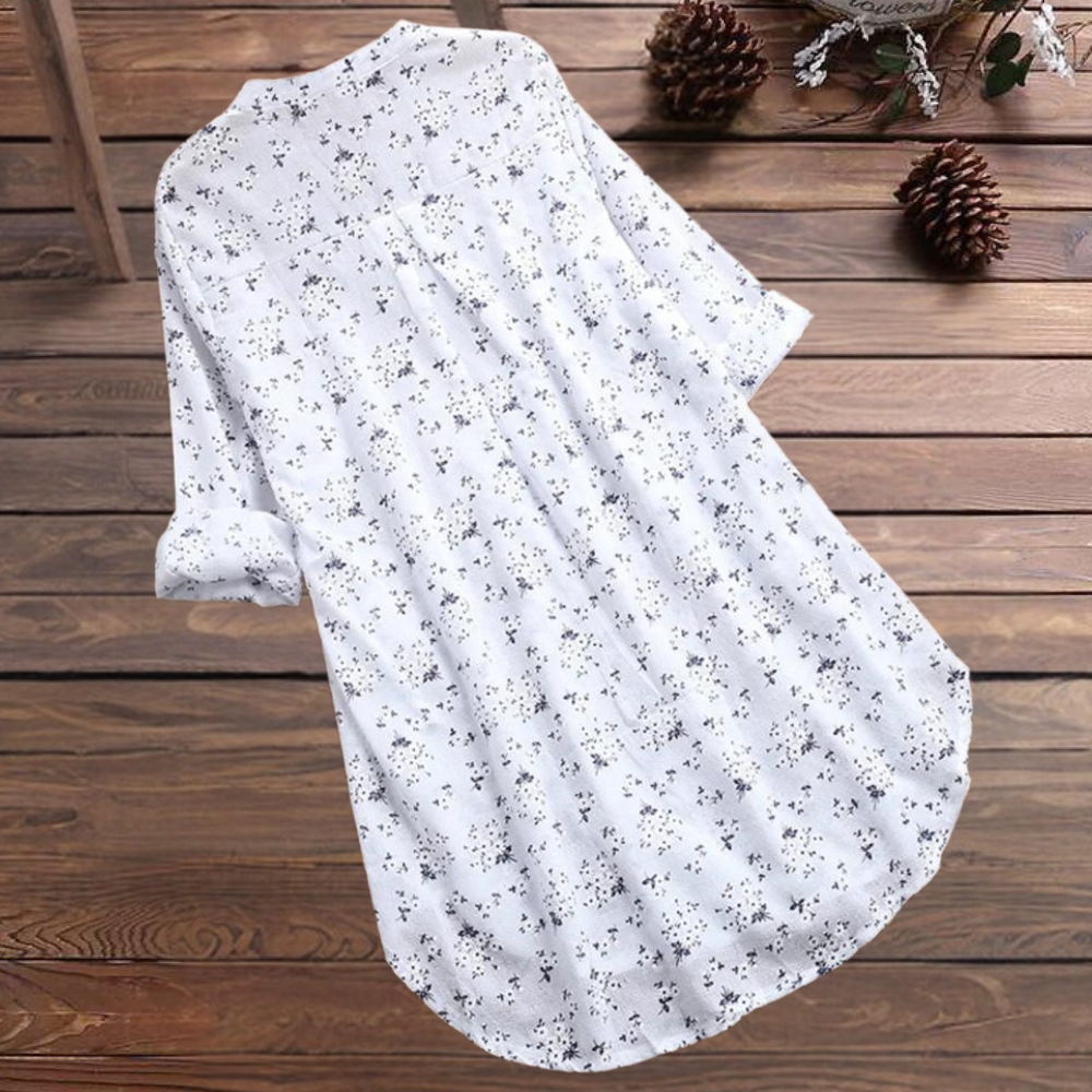 Caterina | Blouse féminine florale - manches longues