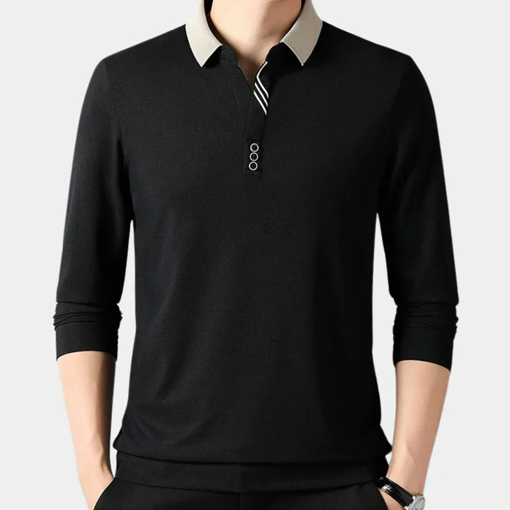 Polo Casual à Manches Longues pour Homme